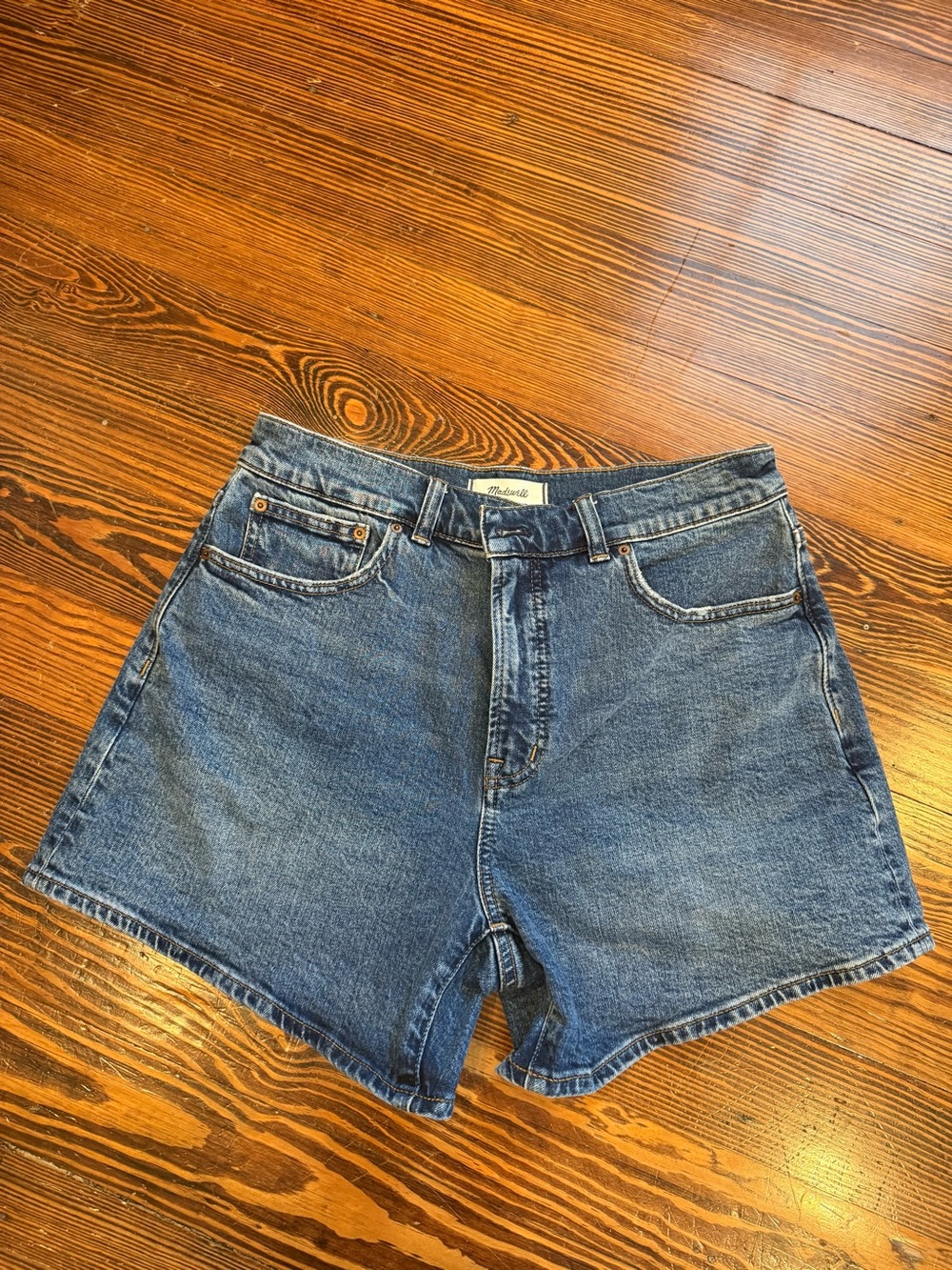 Madewell High-Rise Denim Shorts - Medium Blue Wash